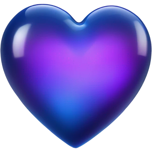 Neon glass cobalt heart  emoji