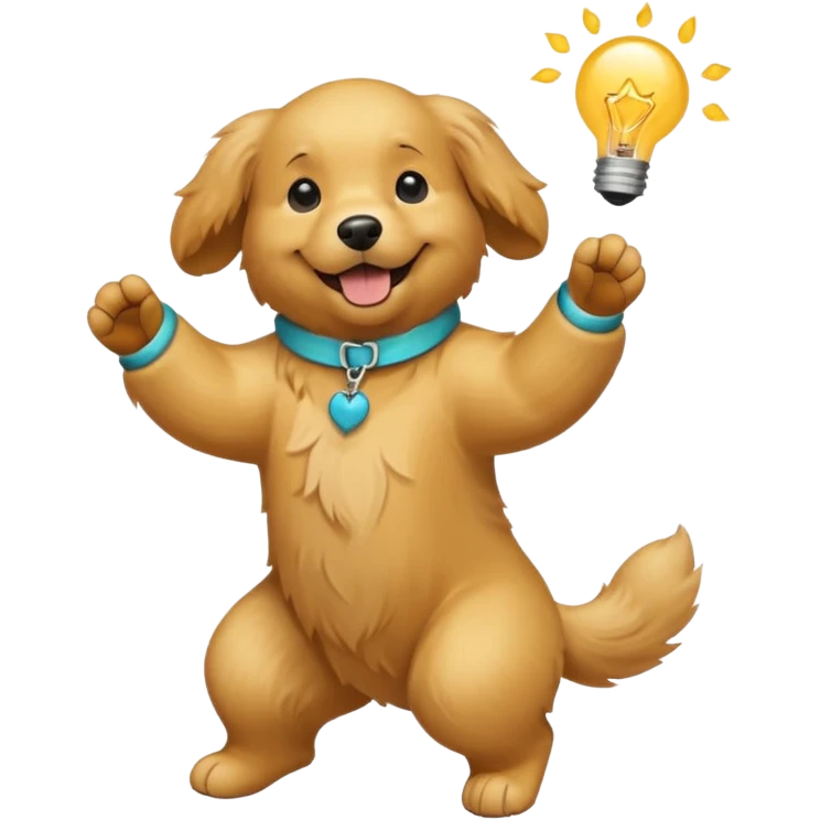 Golden retriever dancing emoji
