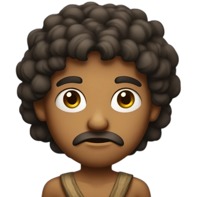angry, young, ancient israelite man, olive skin emoji