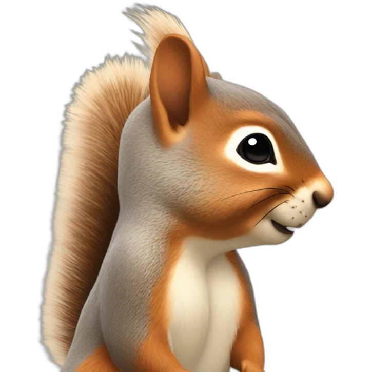 squirrel with beautiful tassels on his ears emoji