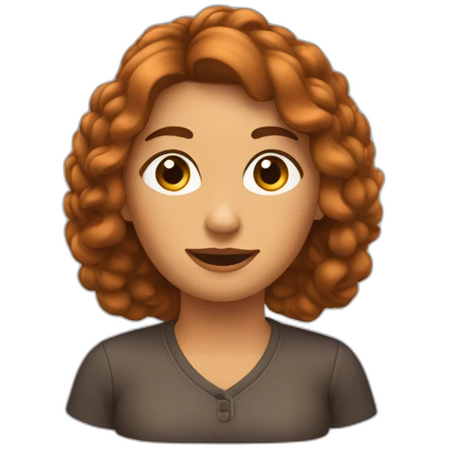 Maman cheveux brun emoji