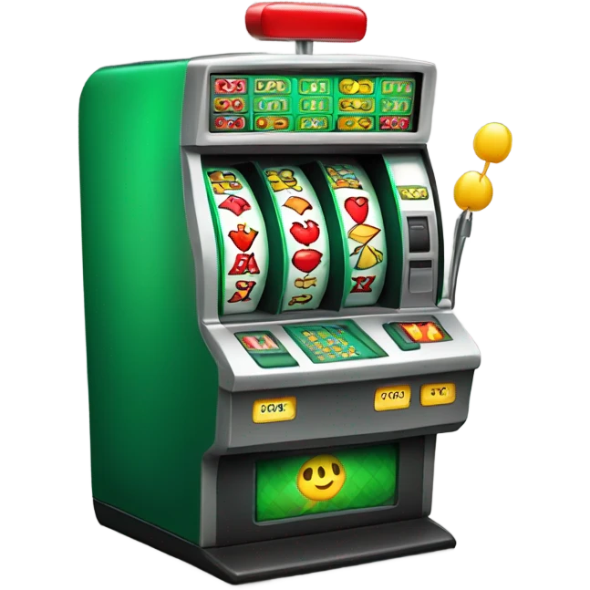 Slot machine with green check marks as the winning lines emoji