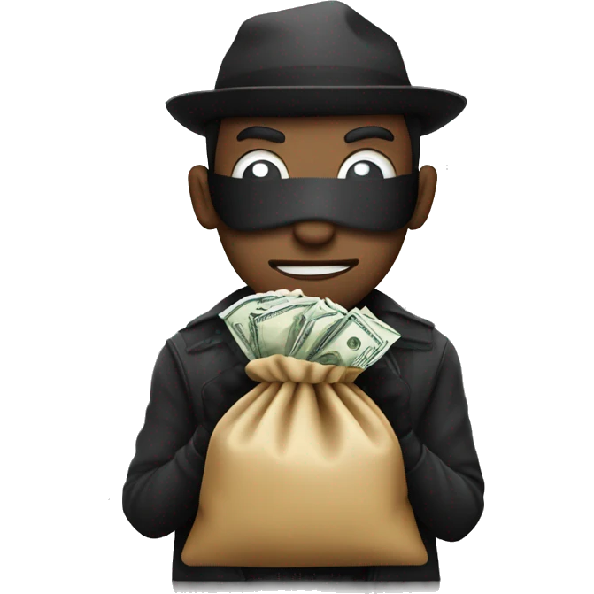 Robber with money bag emoji