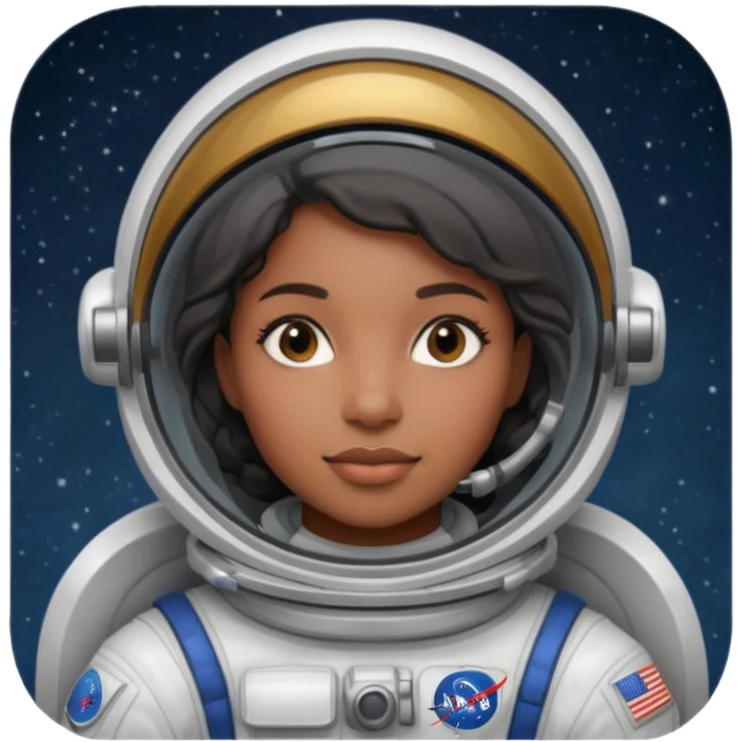 astranots without helmet black woman emoji