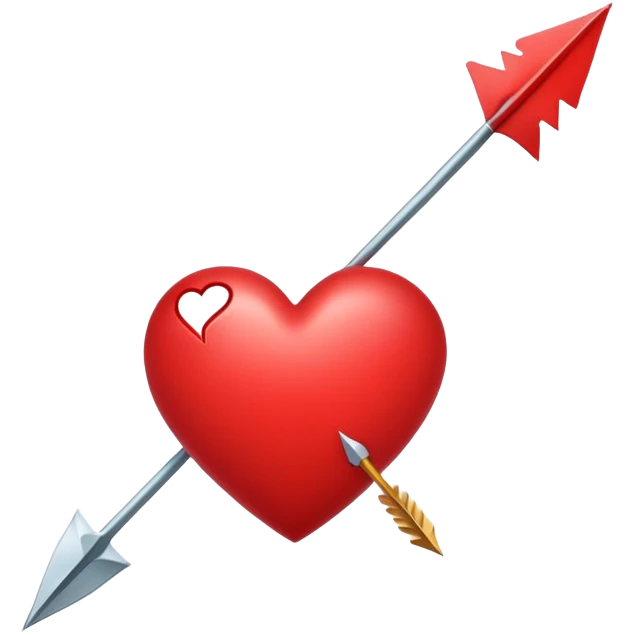 сердце красное стрела emoji