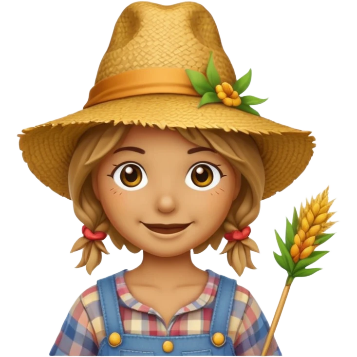 cute girl scarecrow emoji emoji