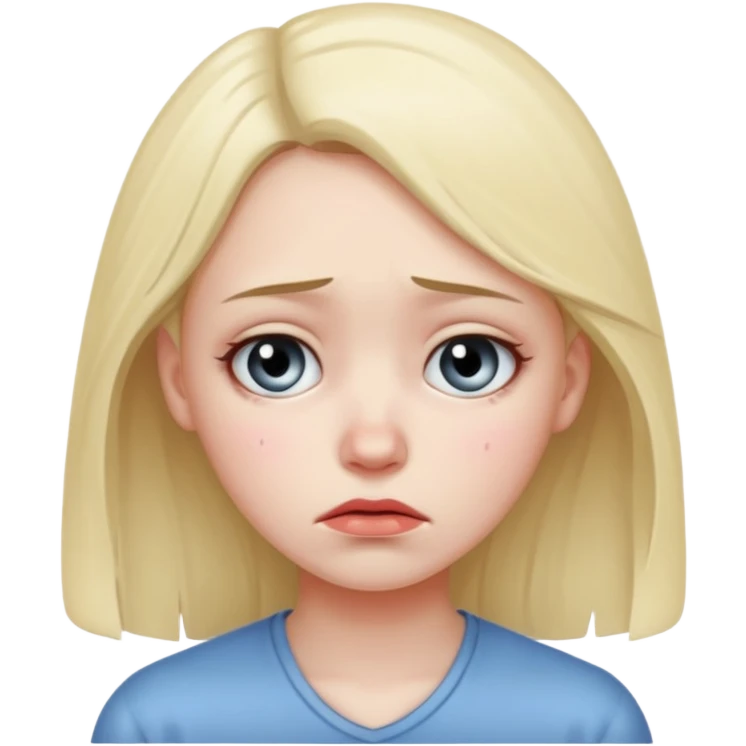 girl sad emoji