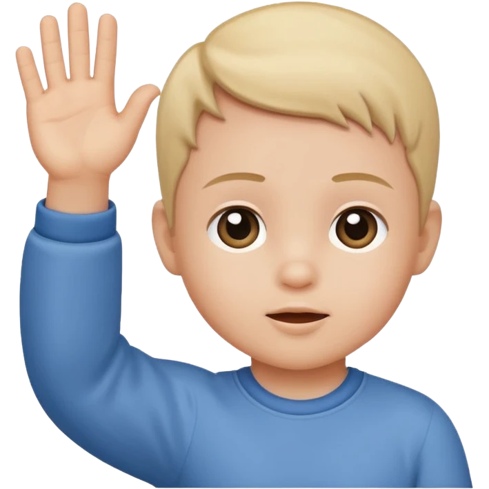 Baby raising hand emoji
