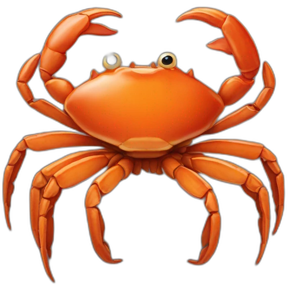 Crab on a spider emoji