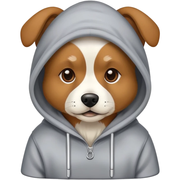 dog wearing a hoodie emoji