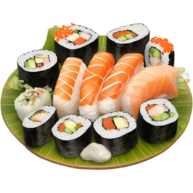 Sushi with thousand island sauce  emoji