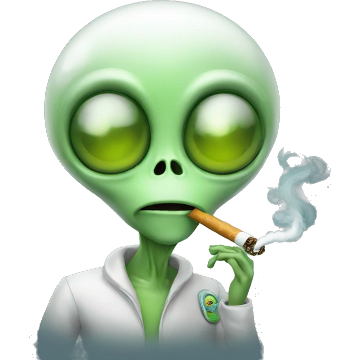 Alien smoking  emoji