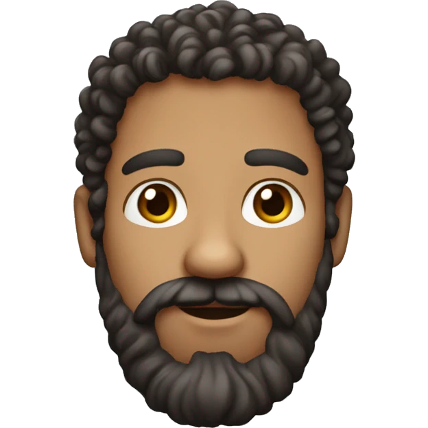 close-haired, curly guy with brown eyes, a beard and a big nose emoji