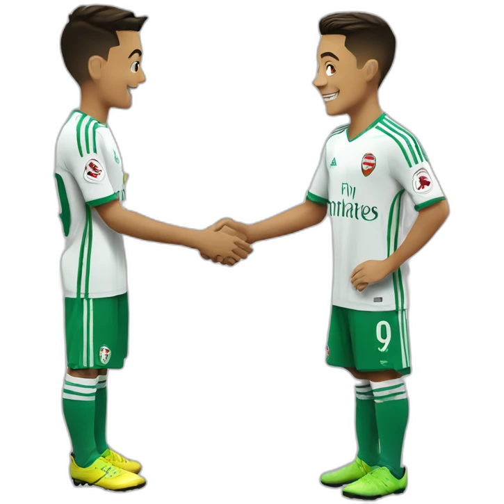 handshake Ozil #10 with Osman #9 emoji