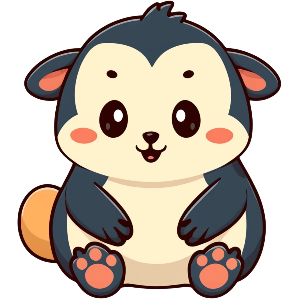adorable mole with big front paws emoji