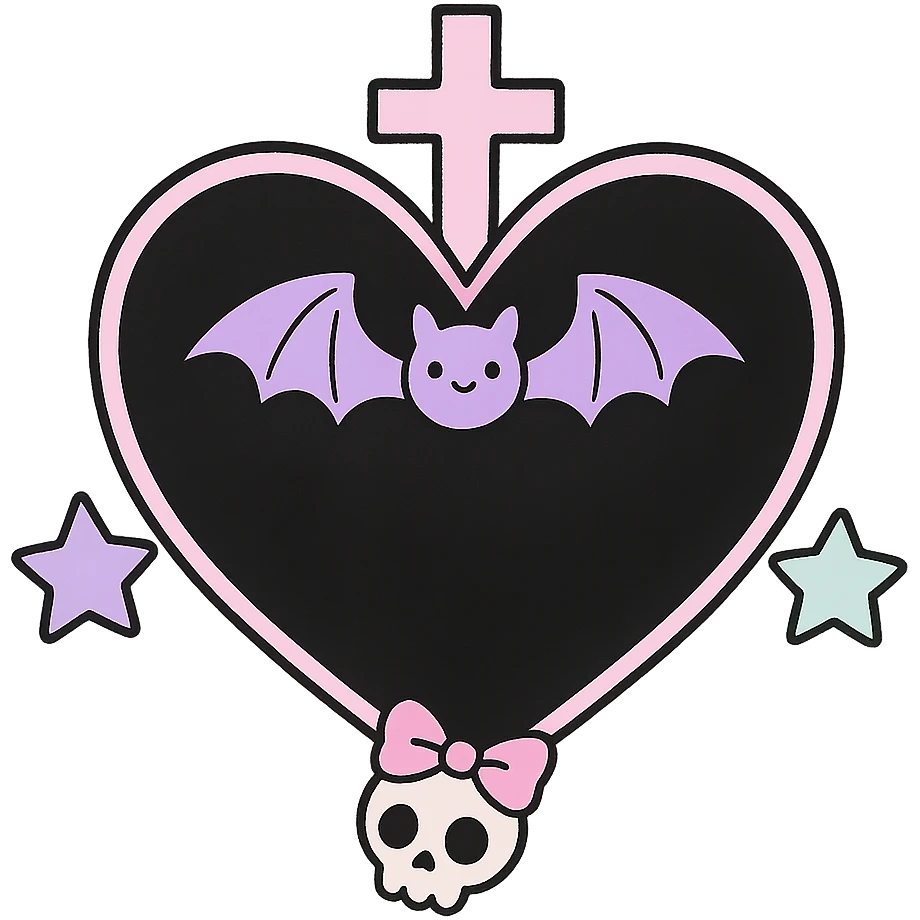pastel goth black object remove background emoji