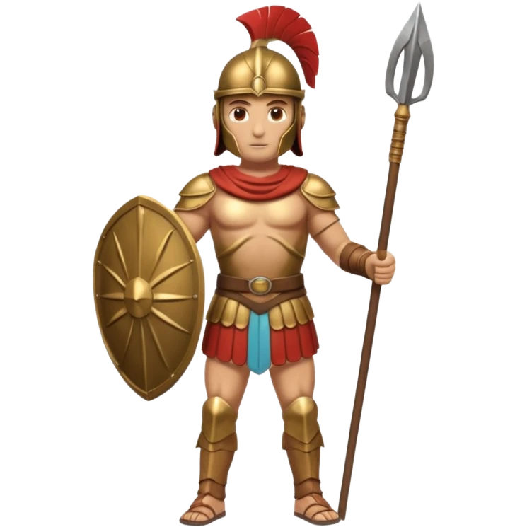 soldado cartaginés de las guerras púnicas a cuerpo completo emoji
