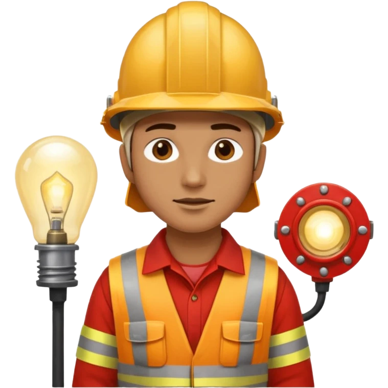 person wearing gold and red mining emoji
