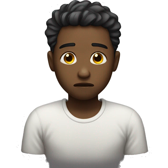 Sad boy with broken heart emoji