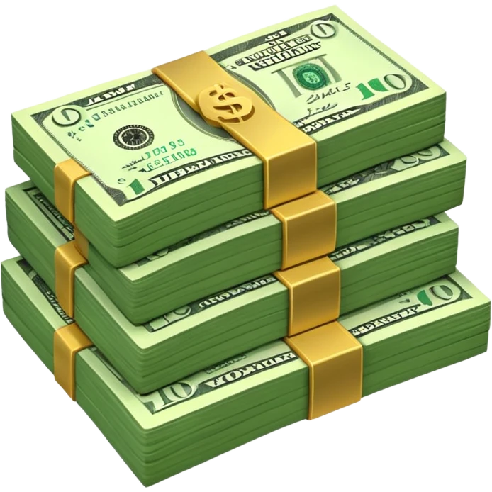 stack of dollar bills emoji