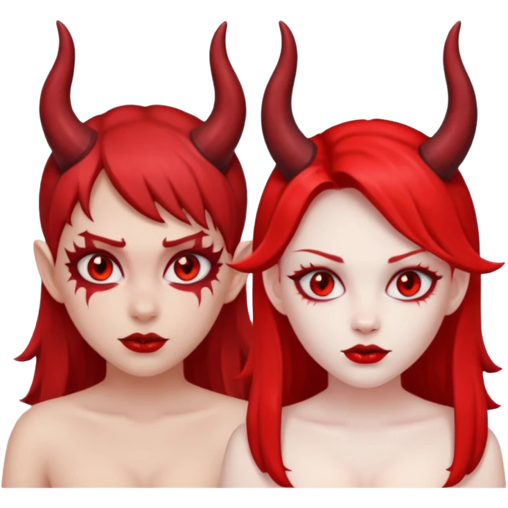 2 girls like devil emoji