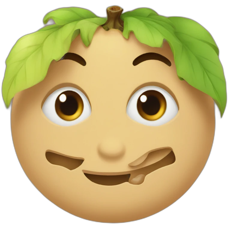 Mamão fruit with baby face emoji