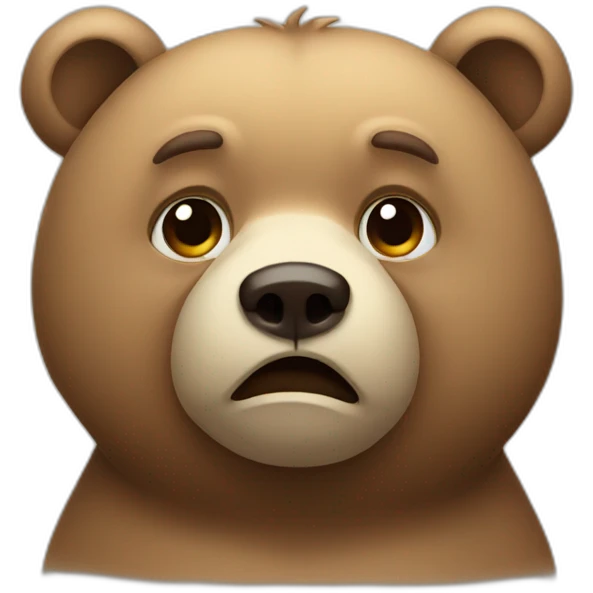 sad Bear standing emoji