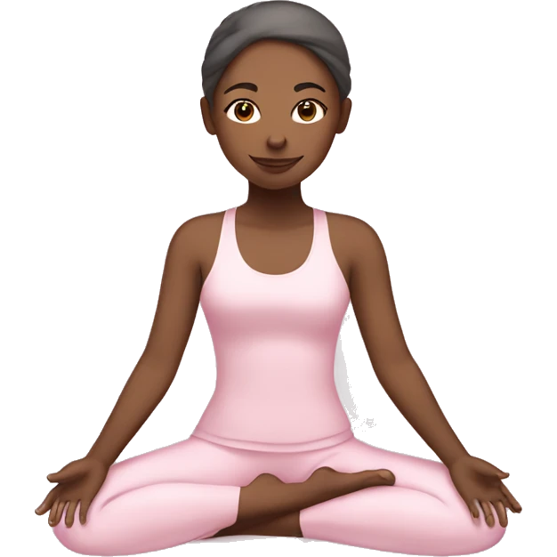 yoga girl wearing light pink  emoji