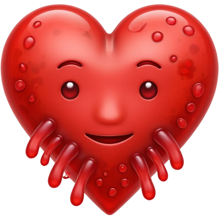 EMOJI heart with bacteria emoji