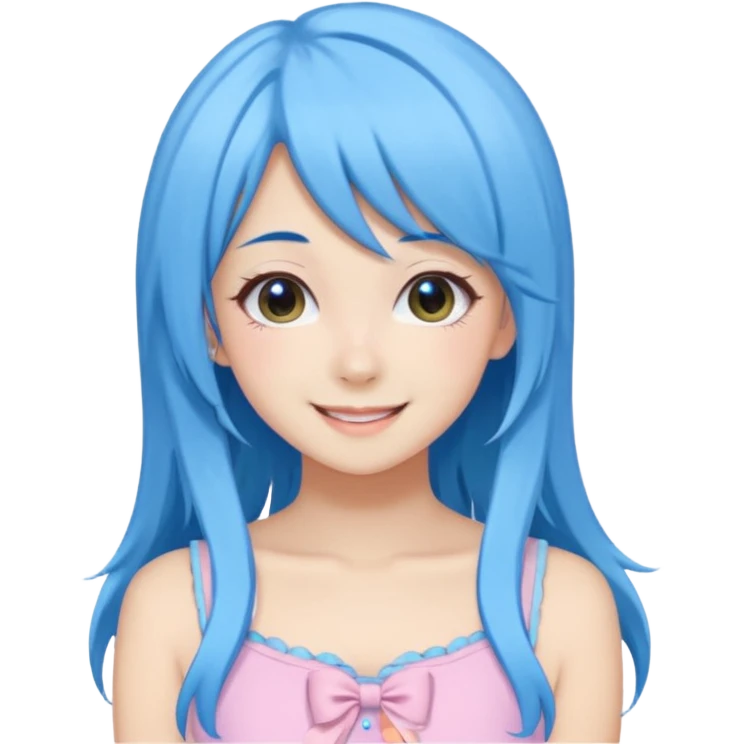 Blue Pastel Gyaru Summer Girl emoji