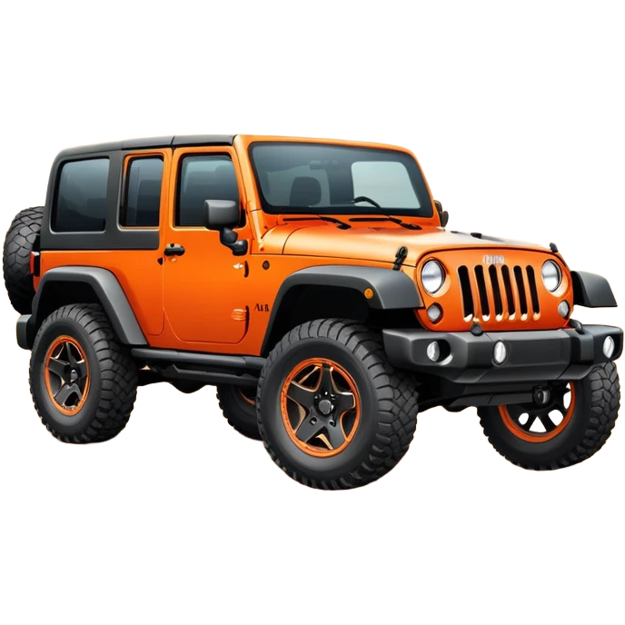 Orange jeep wrangler emoji