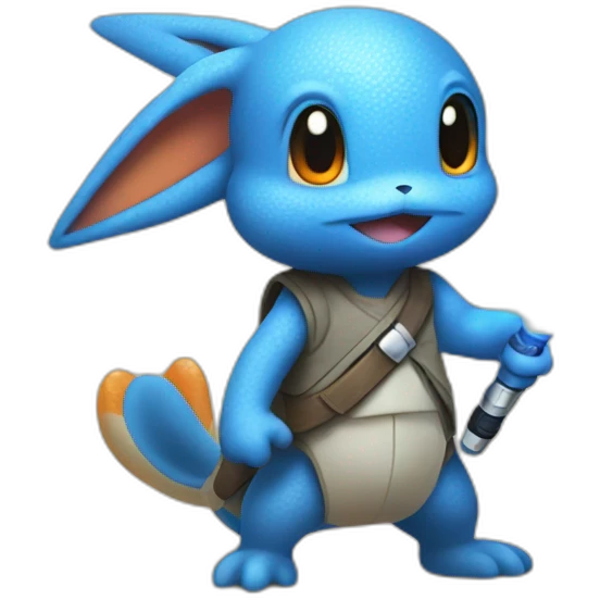 Mudkip with lightsaber emoji