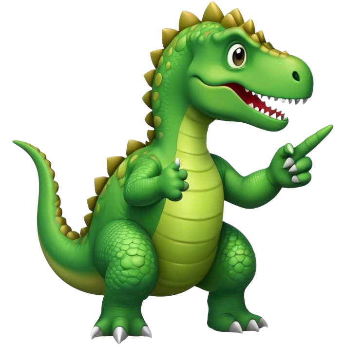 Middle finger dinosaur emoji