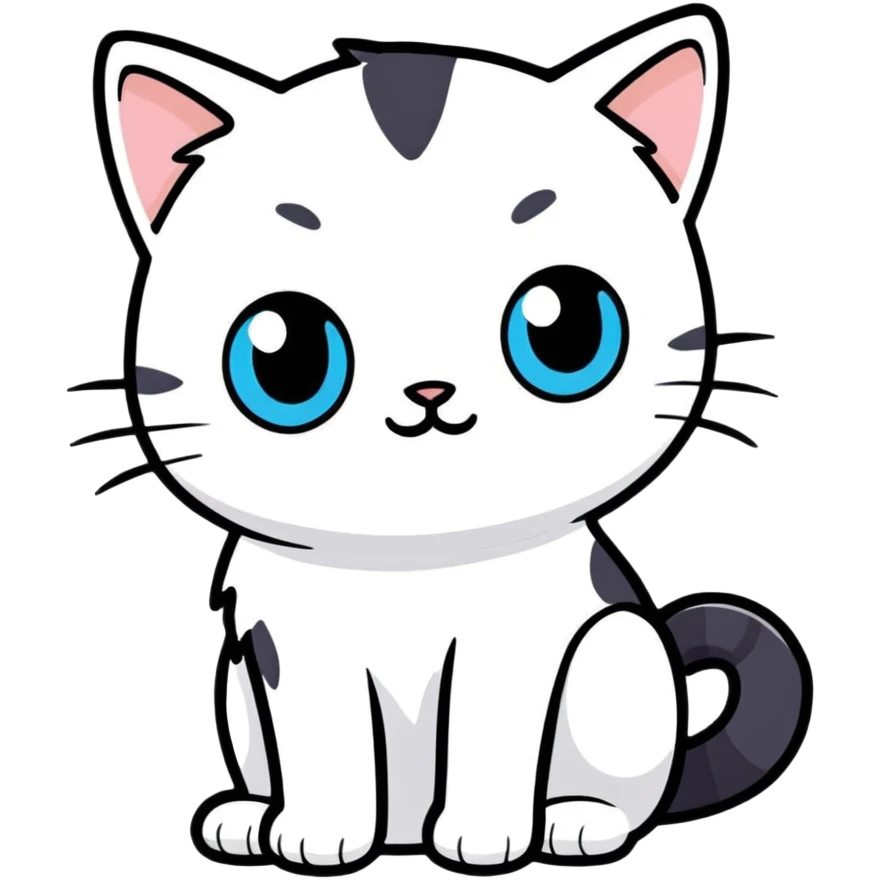 cute cat with blue eyes emoji