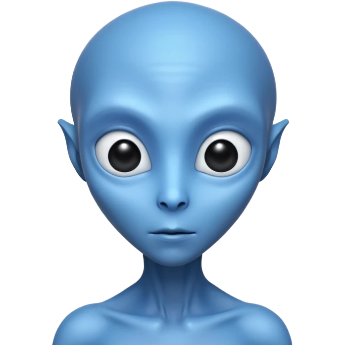 A blue alien
 emoji