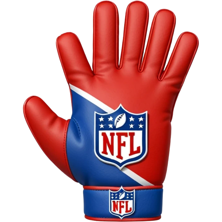  #1 glove nfl thumbs up   in blue (#00A3E0) and red (#F9423A)  emoji