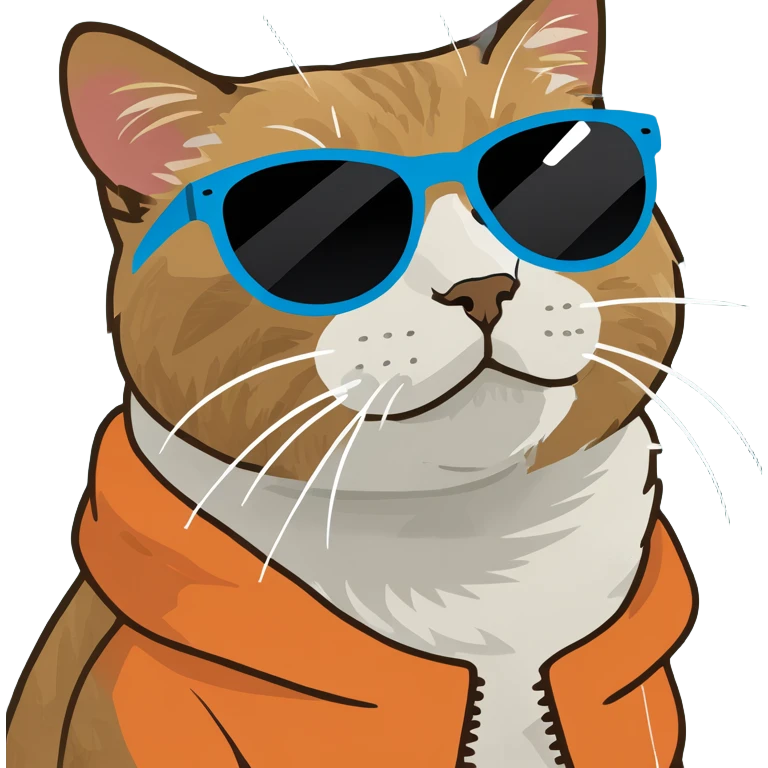 Cat with sunglasses emoji