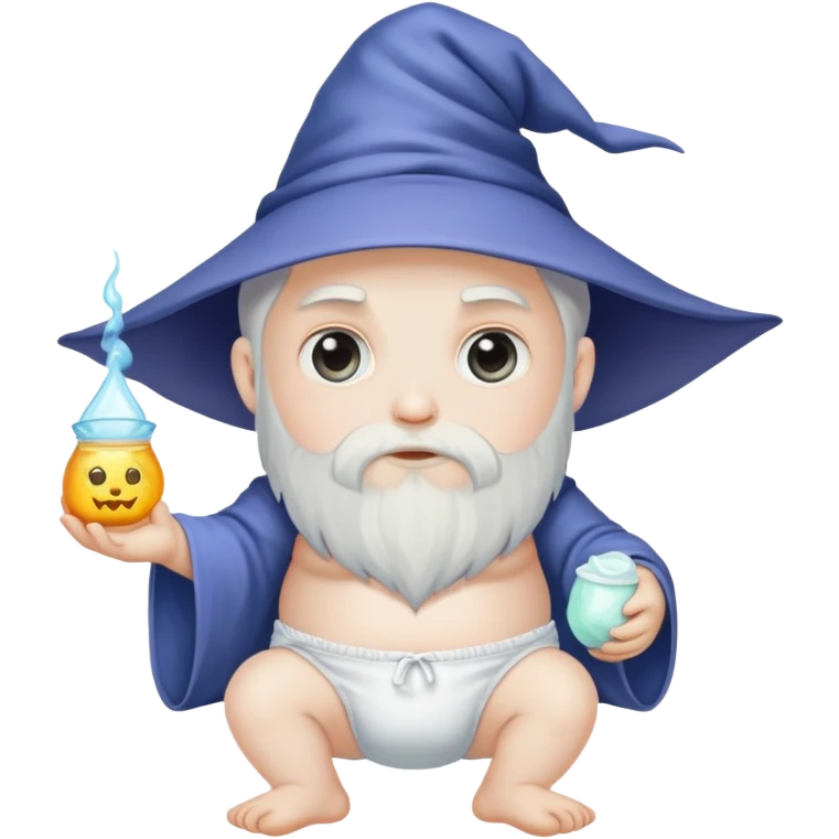 Wizard wearing diapers emoji