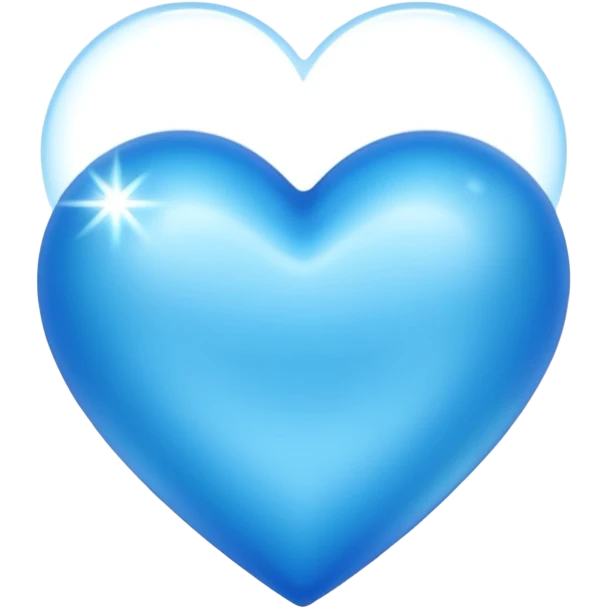 Azure color heart emoji