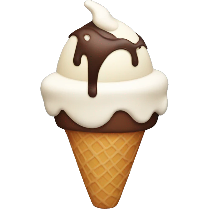 ice cream with chocolate  emoji