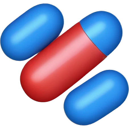 pill red and blue emoji