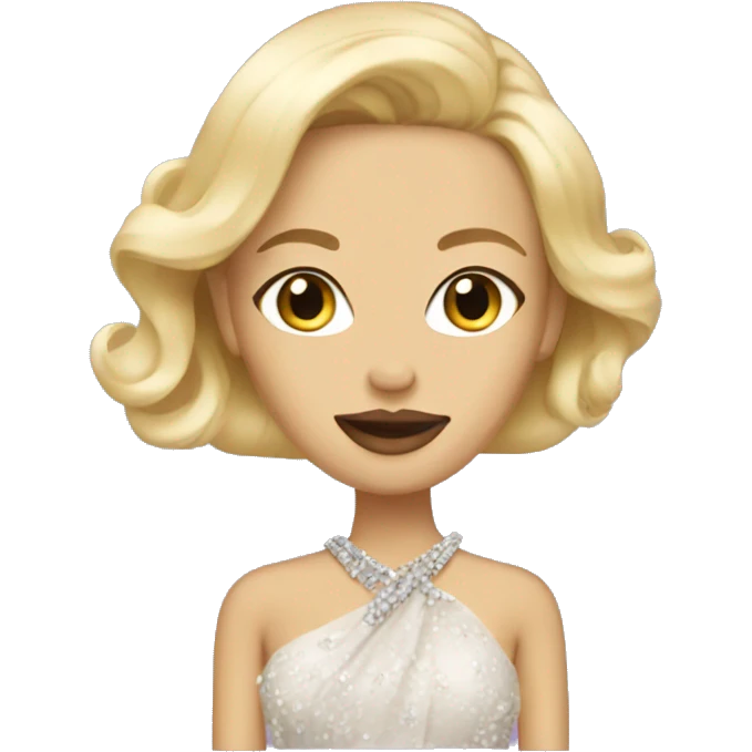 Blonde woman in Haute couture  emoji