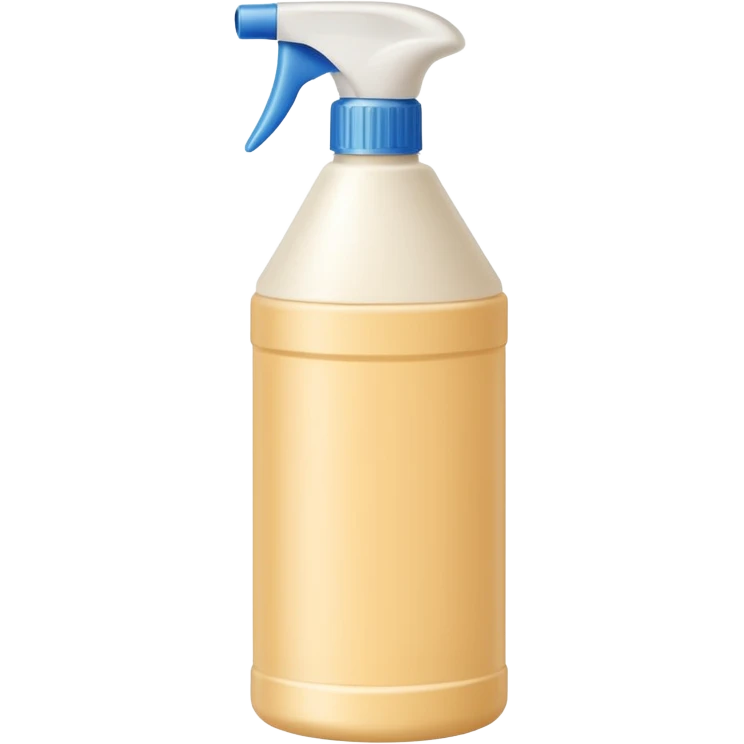 surface cleaner bottle, cream colored, white cap emoji