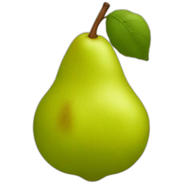 pear with crest emoji