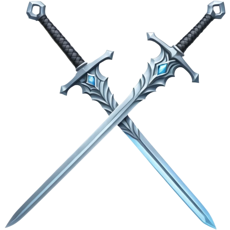 sharp sword in snow, emoji