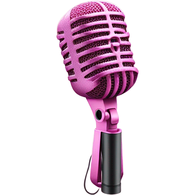 Pink microphone  emoji