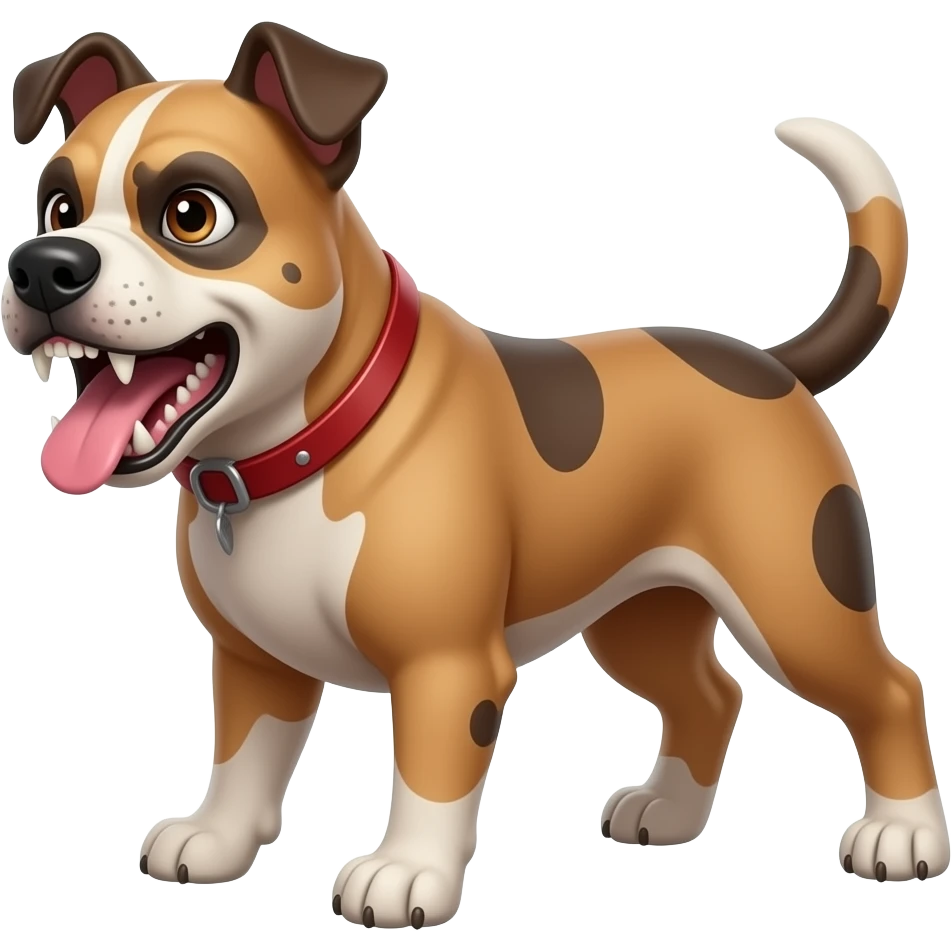 Rabid aggressive dog emoji