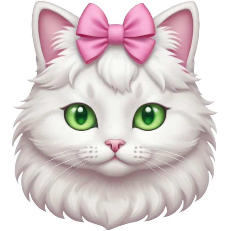 Cat with a pink bow emoji