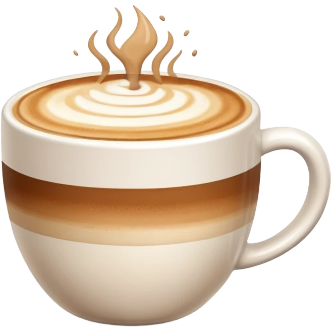 Cappuccino in giant white mug without a face on it emoji