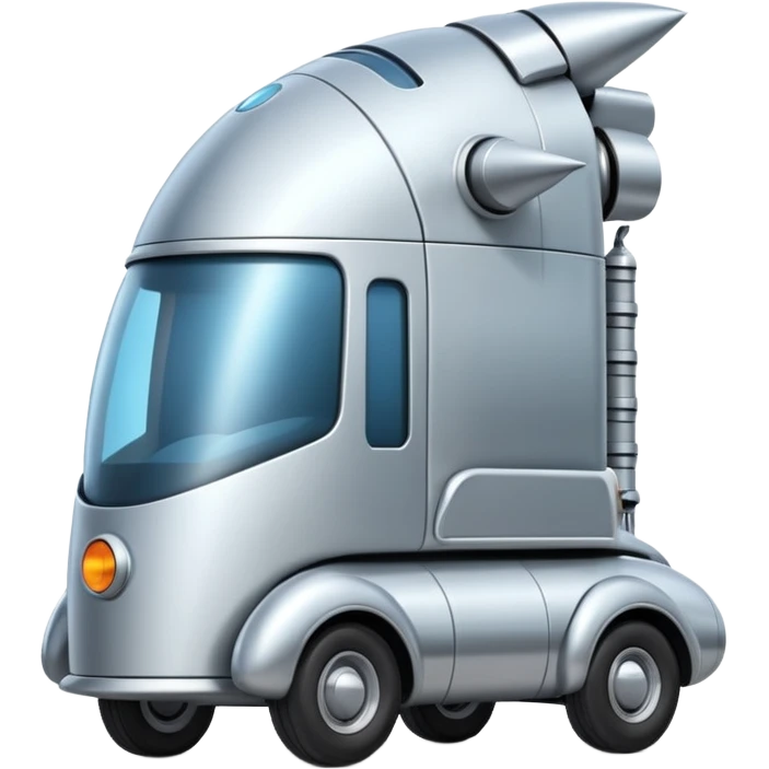  Flintstones futuristic rocket-powered tall robot moving van emoji
